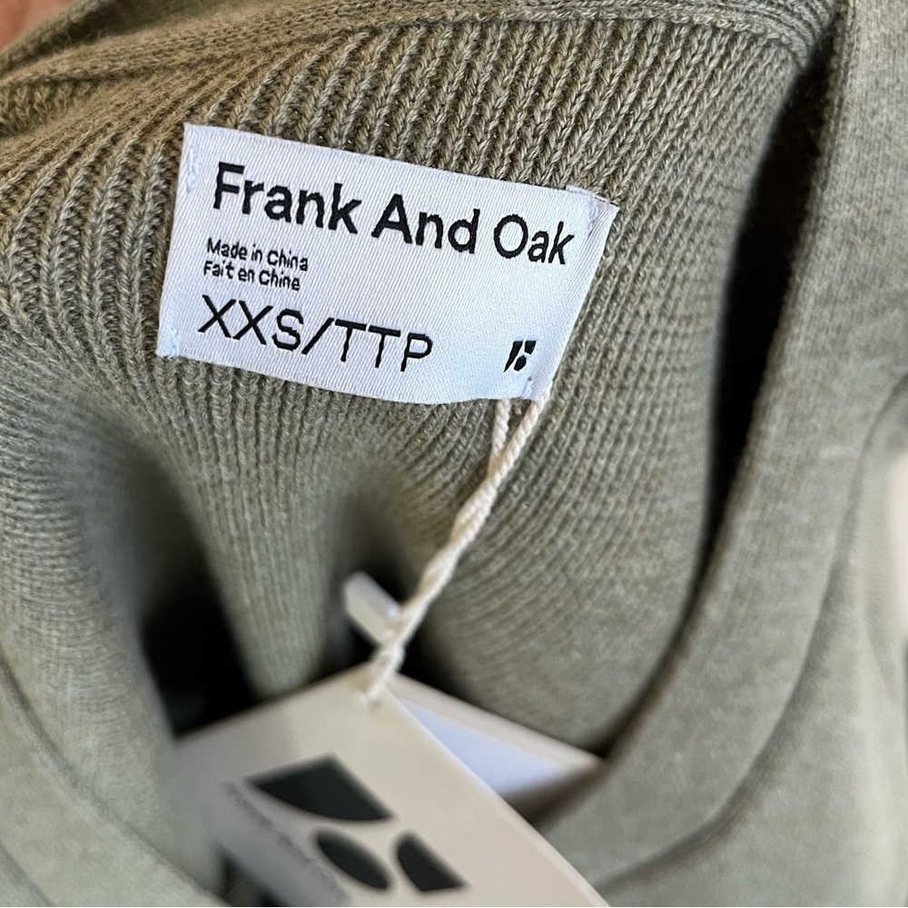 NWT Frank And Oak Ribbed V-Neck Cardigan Sweater - Size XXS - Picture 6 of 13